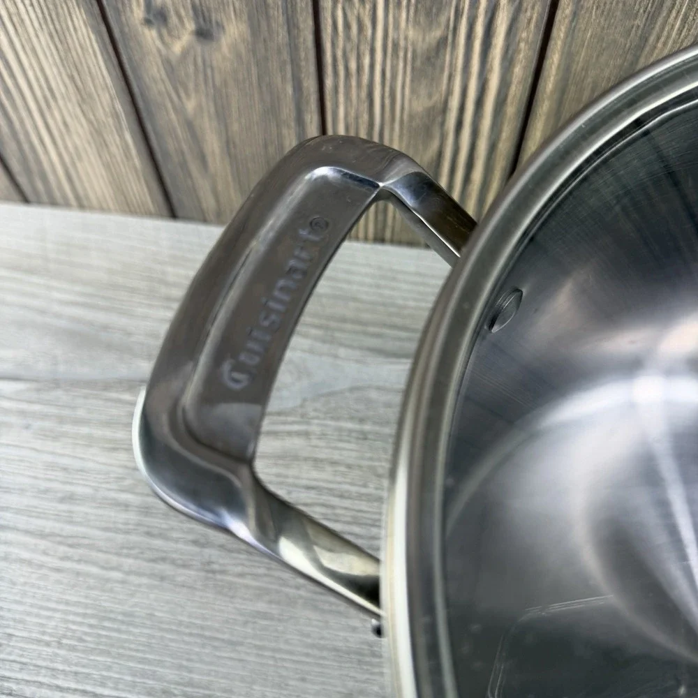 Cuisinart 73166-24 8 Qt Stainless Steel Stockpot Glass Lid Induction Ready